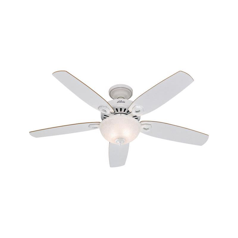 HUNTER - Hunter Builder Deluxe 52 in. Snow White White LED Indoor Ceiling Fan