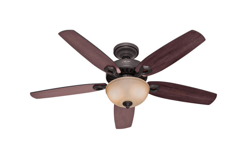 HUNTER - Hunter Builder Deluxe 52 in. New Bronze Brown LED Indoor Ceiling Fan