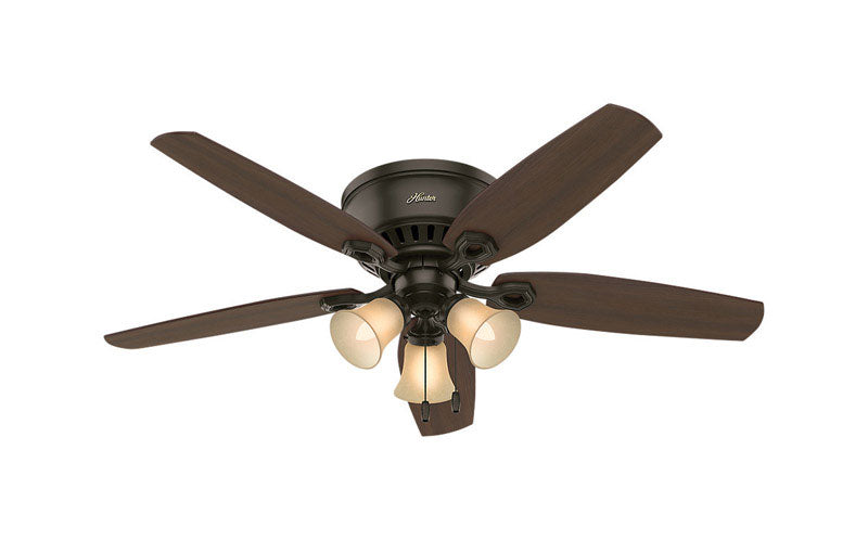 HUNTER - Hunter Builder 52 in. New Bronze Brown Incandescent Indoor Ceiling Fan