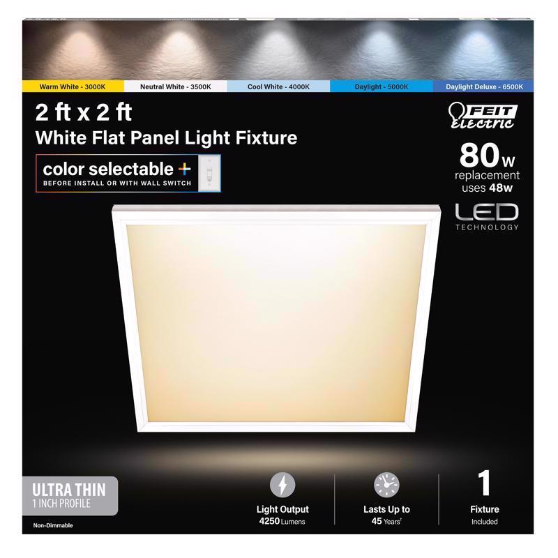 FEIT - Feit EDGELIT 1 in. H X 23.9 in. W X 23.9 in. L Frost White LED Flat Panel Light Fixture