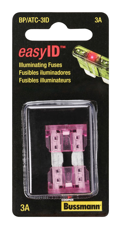 BUSSMANN - Bussmann EasyID 3 amps Illuminating Fuse 2 pk