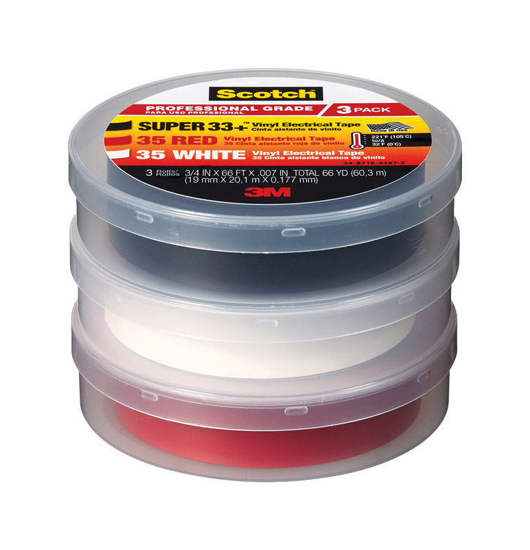 SCOTCH - Scotch 3/4 in. W X 66 ft. L Multicolored Vinyl Electrical Tape