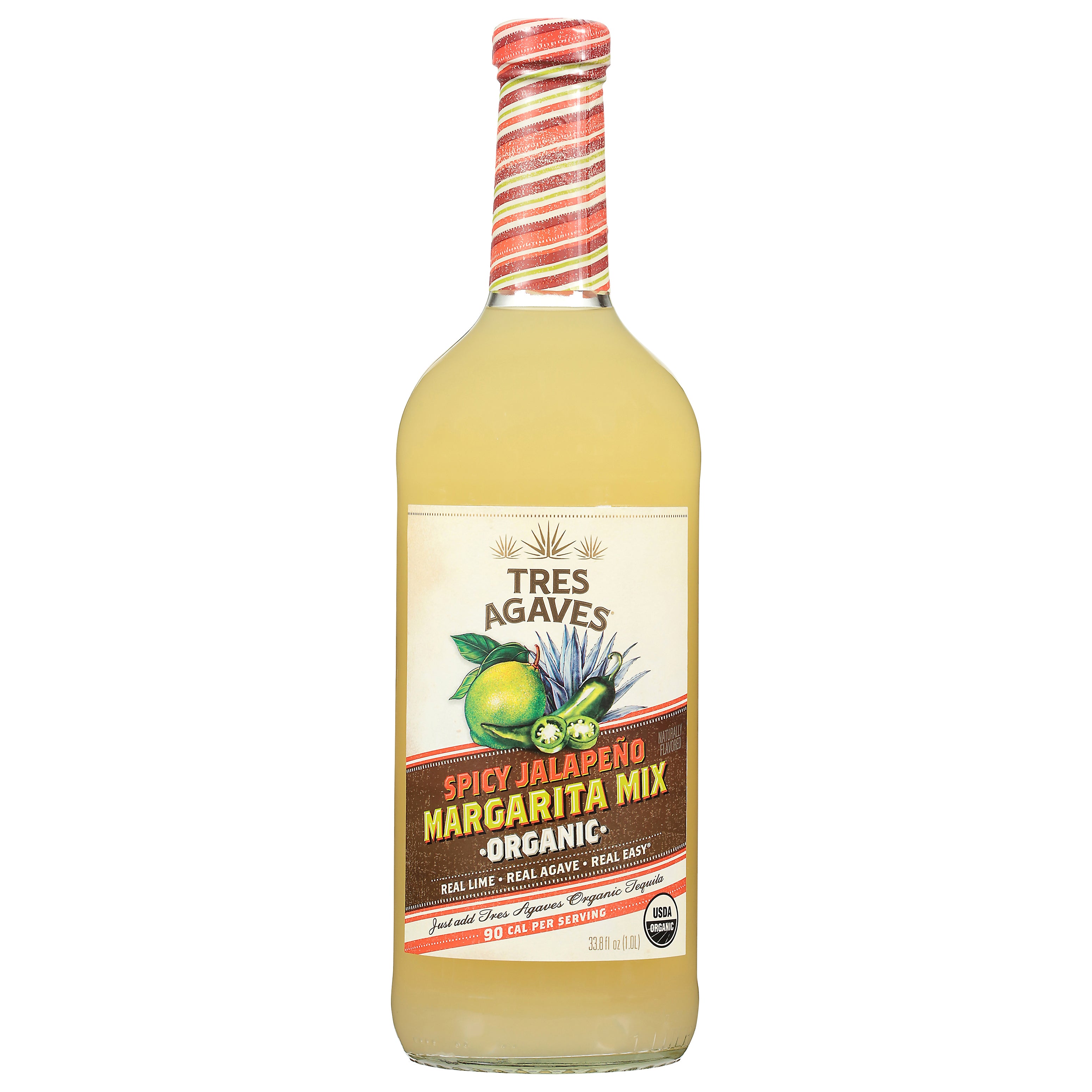 Tres Agaves Organic Spicy Jalapeno Margarita Mix 33.8 fl oz - Case of 12