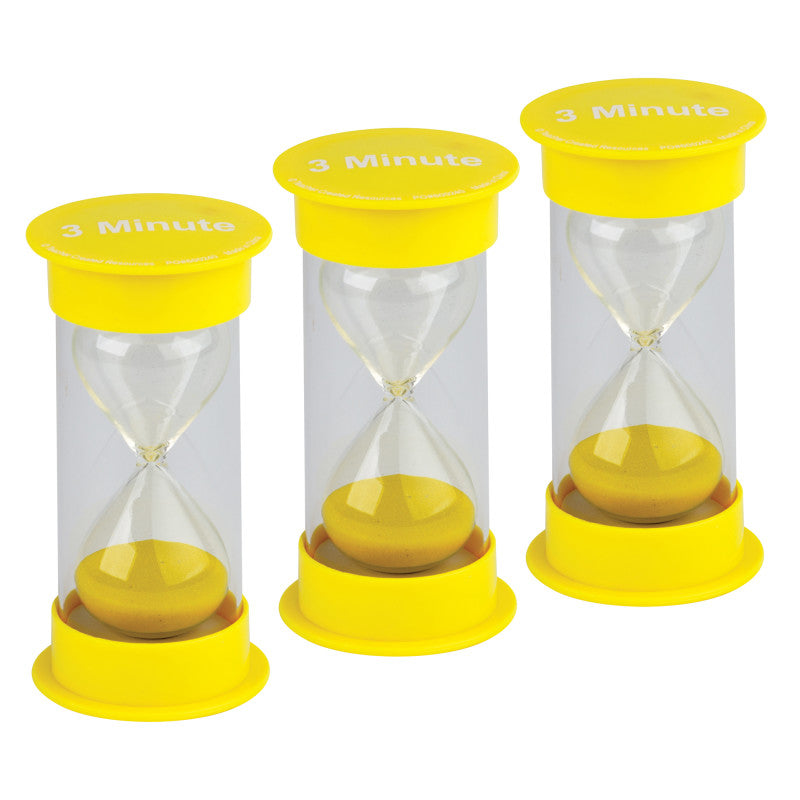 TEACHER CREATED RESOURCES - Sand Timer, Medium, 3 Minute, Pack of 3