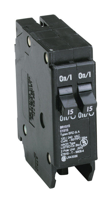 CUTLER HAMMER - Eaton Cutler-Hammer 15/15 amps Tandem 2-Pole Circuit Breaker [BR1515]