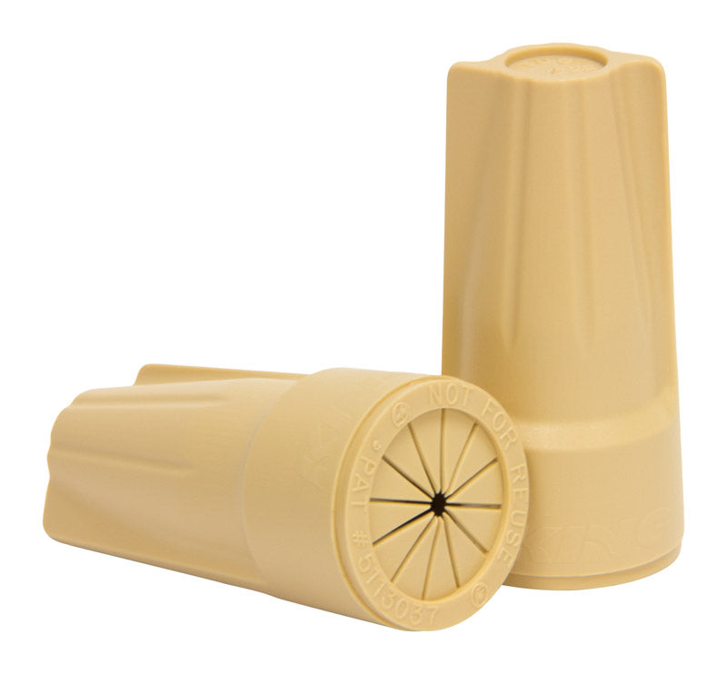 KING INNOVATION - King Innovation DryConn Copper Wire Underground Wire Connector Tan 4 pk