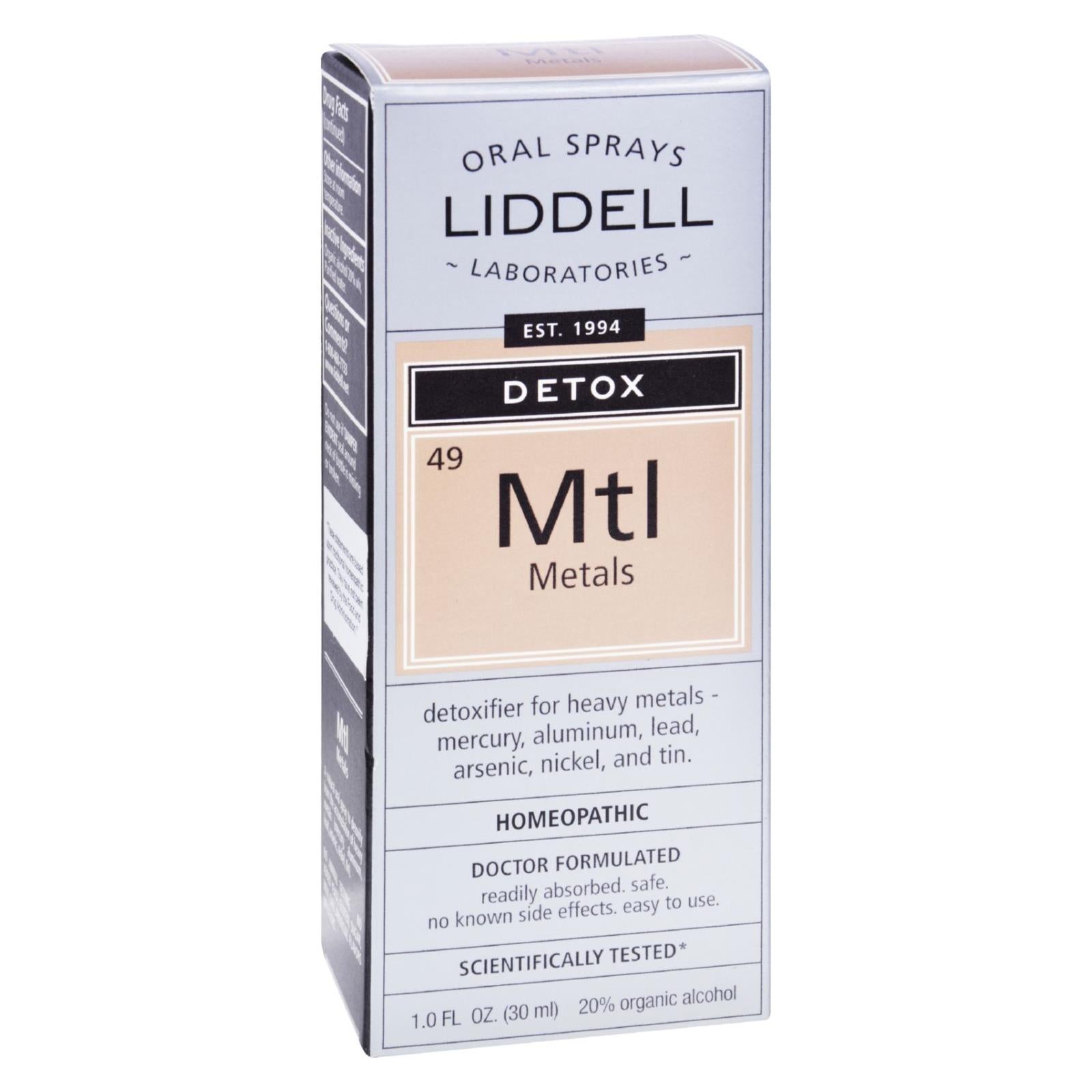 Liddell Homeopathic Anti-tox Metals Spray - 1 Fl Oz
