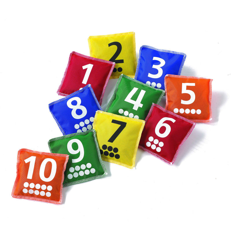 EDXEDUCATION - Number & Dot Bean Bags - Set of 10