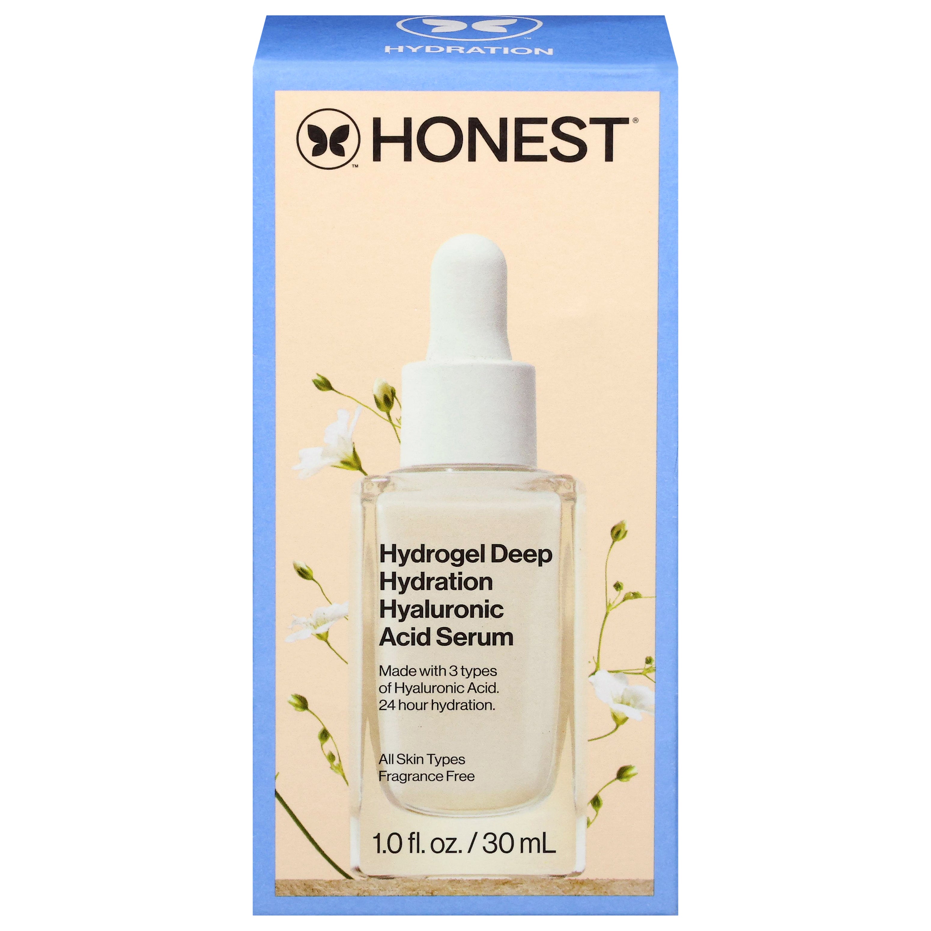 Honest Hydrogel Deep Hydration Hyaluronic Fragrance Free Acid Serum 1.0 fl oz - Case of 1