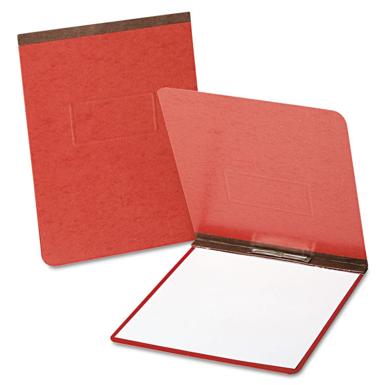 Oxford - PressGuard Report Cover with Reinforced Top Hinge, Two-Prong Metal Fastener, 2" Capacity, 8.5 x 11, Red/Red