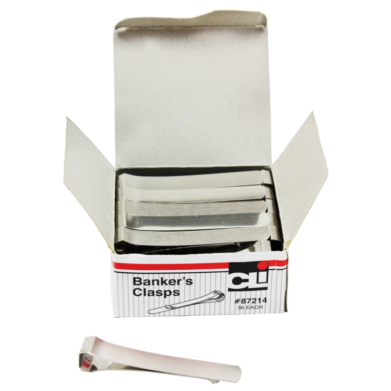 CHARLES LEONARD - Bankers Clamp, Small, 3-1/4" Length, Pack of 36