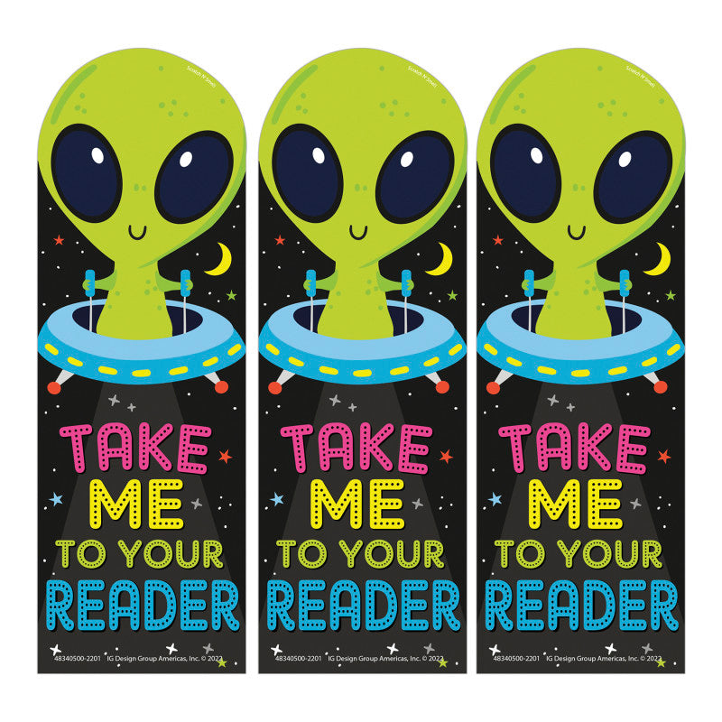 EUREKA - Take Me To Your Reader Green Apple Scented Bookmarks, 24 Per Pack, 3 Packs