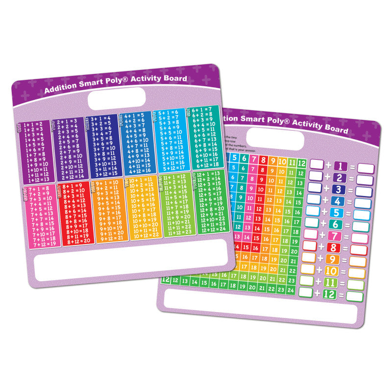 Smart Poly® Educational Activity Busy Board, Dry Erase with Marker, 10-3/4" x 10-3/4", Addition