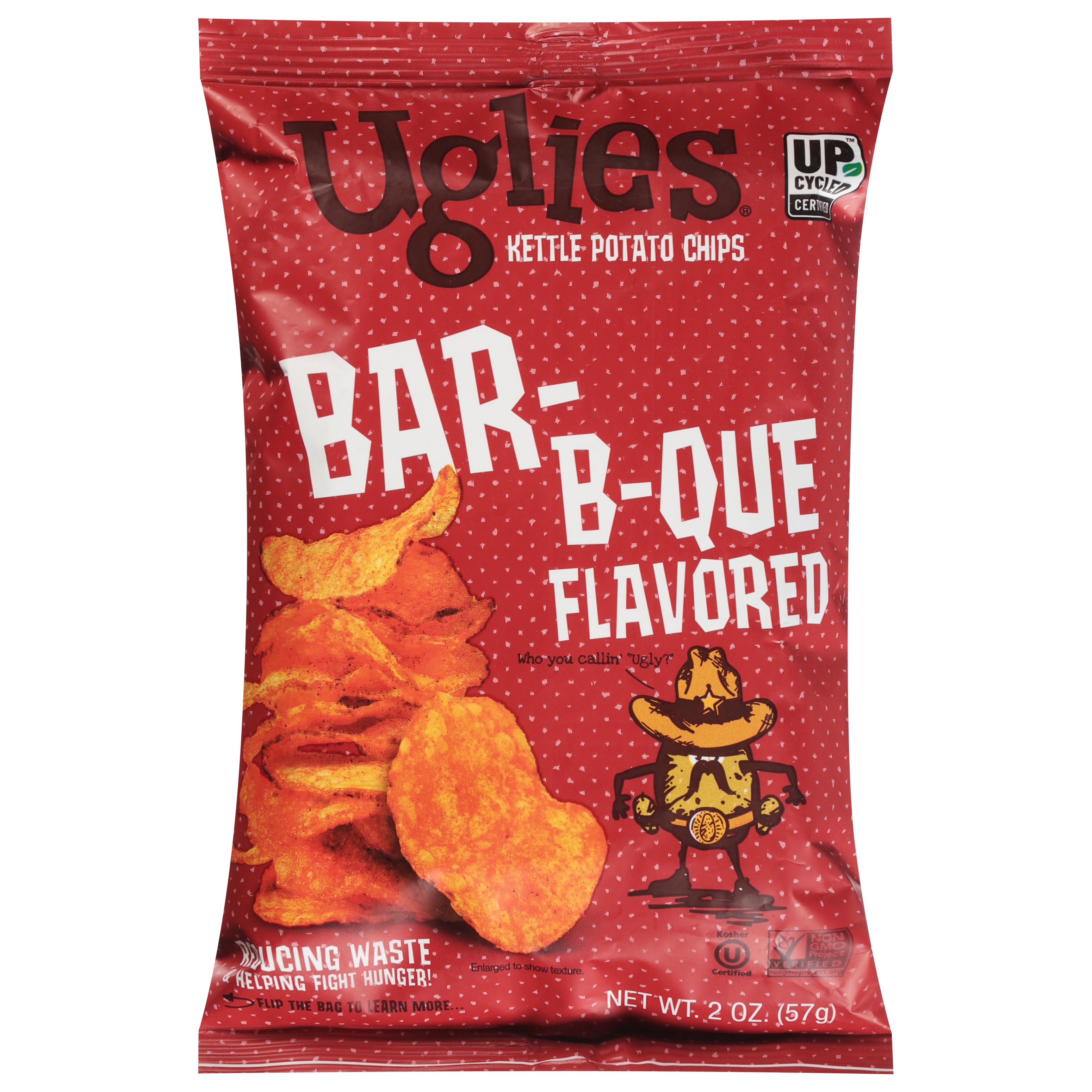 Uglies Kettle Bar-B-Que Flavored Potato Chips 2 oz - Case of 24