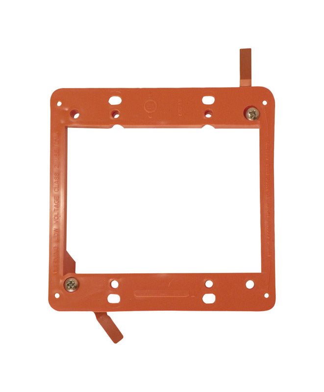 CANTEX - Cantex Low Voltage Square PVC 2 gang Junction Bracket Orange