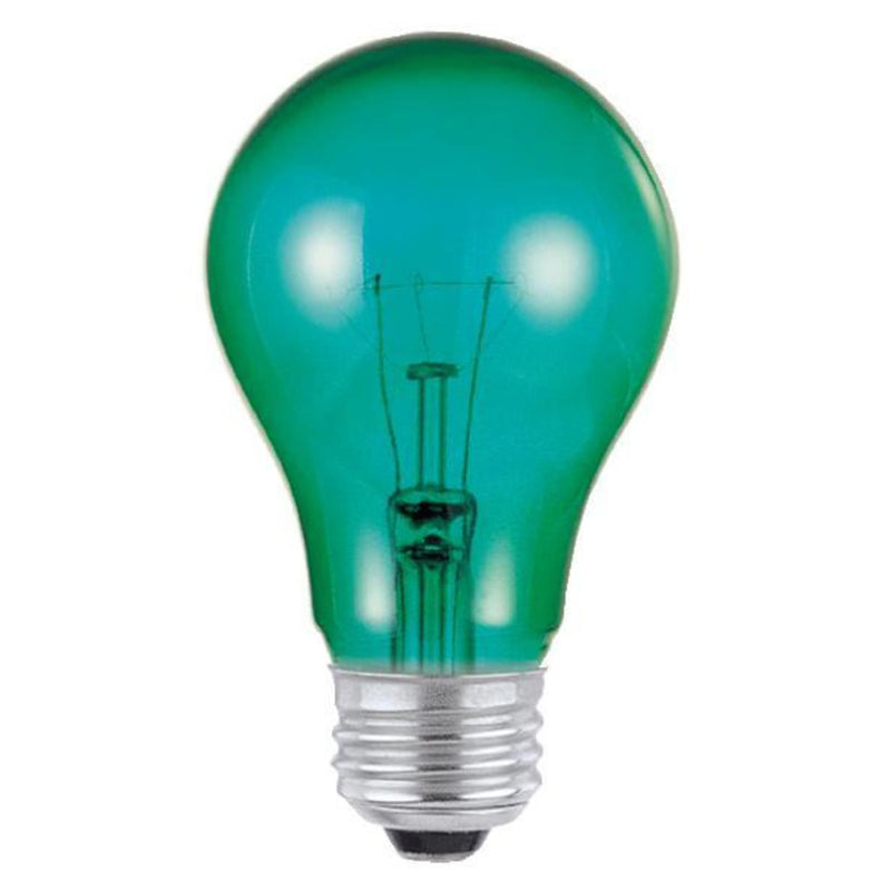 WESTINGHOUSE - Westinghouse 25 W A19 A-Line Incandescent Bulb E26 (Medium) Green 1 pk