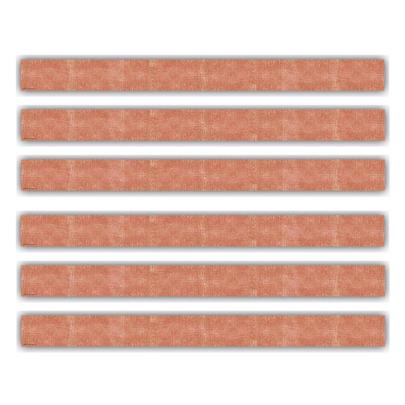 TEACHER CREATED RESOURCES - Moving Mountains Terra Cotta Straight Border Trim, 35 Feet Per Pack, 6 Packs