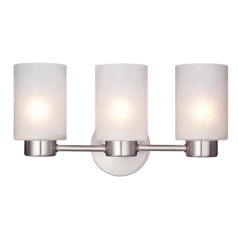 WESTINGHOUSE - Westinghouse Sylvestre 3-Light Brushed Nickel Gray Cylindrical Wall Sconce