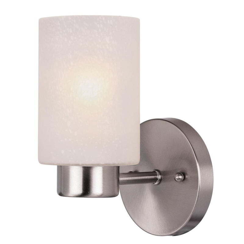 WESTINGHOUSE - Westinghouse Sylvestre 1-Light Brushed Nickel Gray Wall Sconce