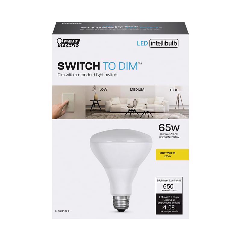 FEIT - Feit Intellibulb BR30 E26 (Medium) LED Bulb Soft White 65 Watt Equivalence 1 pk