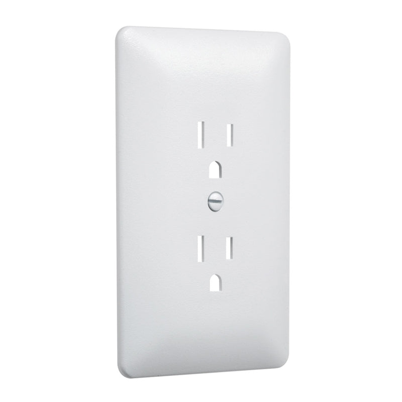 TAYMAC - TayMac Masque 2000 Series White 1 gang Plastic Duplex Wall Plate 5 pk