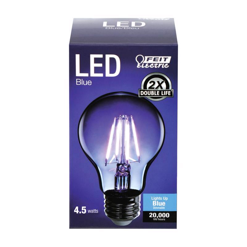 FEIT - Feit A19 E26 (Medium) Filament LED Bulb Blue 30 Watt Equivalence 1 pk