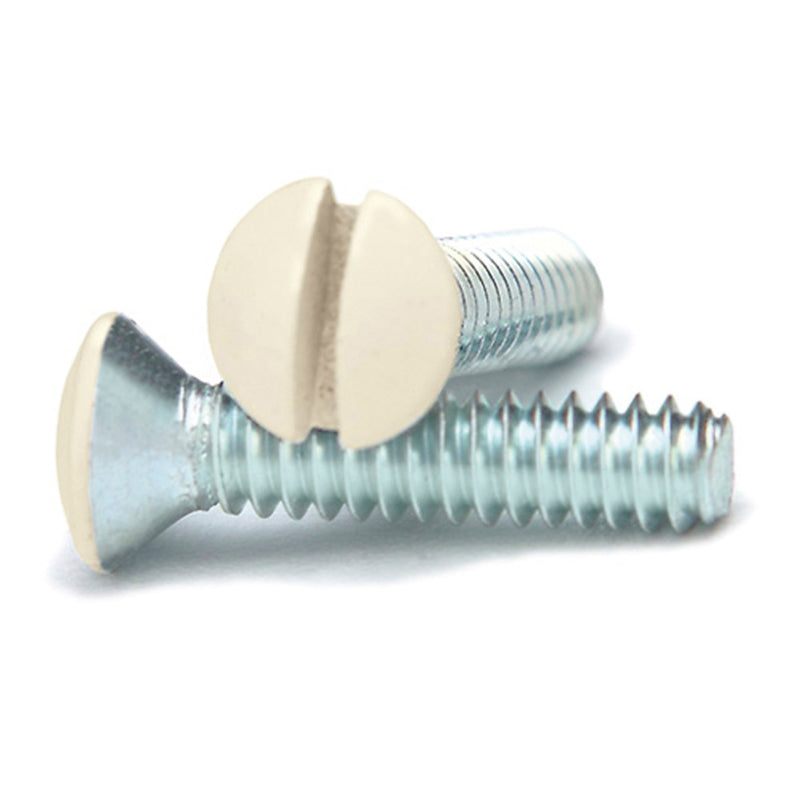 AMERTAC - Amertac No. 6 X 3/4 in. L Slotted Oval Head Wallplate Screws 10 pk [PSAL]