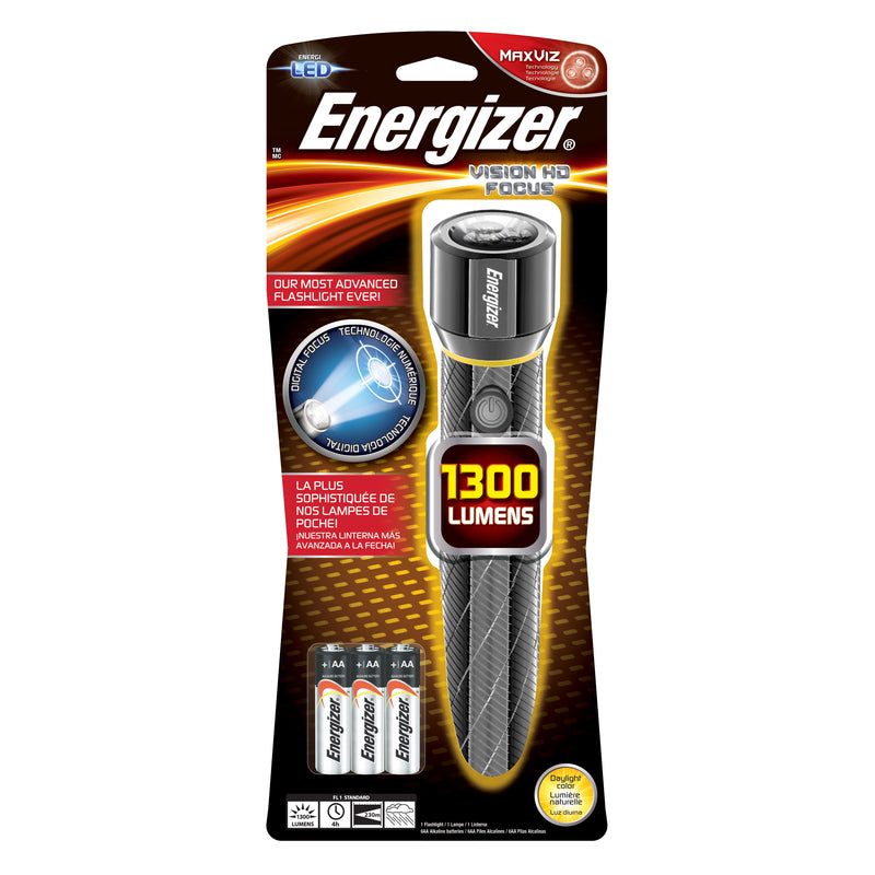 ENERGIZER - Energizer 1300 lm Gray LED Flashlight AA Battery