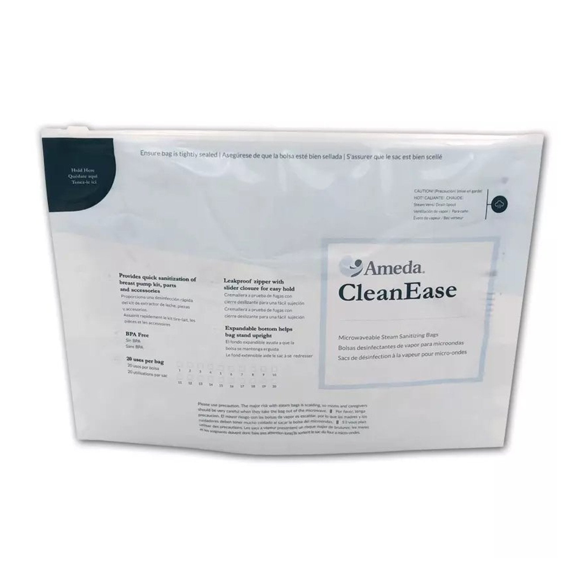 Ameda Inc - Microwaveable Steam Sanitizing Bags Ameda Clean Ease For Breast Pump Parts [1/EA]