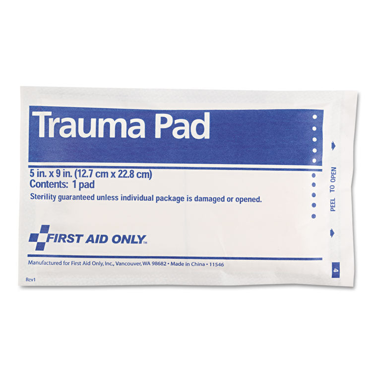 First Aid Only - SmartCompliance Trauma Pad, Sterile, 5 x 9