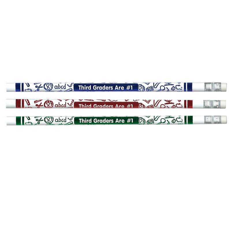 MOON PRODUCTS - 3rd Graders Are #1 Pencils, 12 Per Pack, 12 Packs (JRM7863B-12)