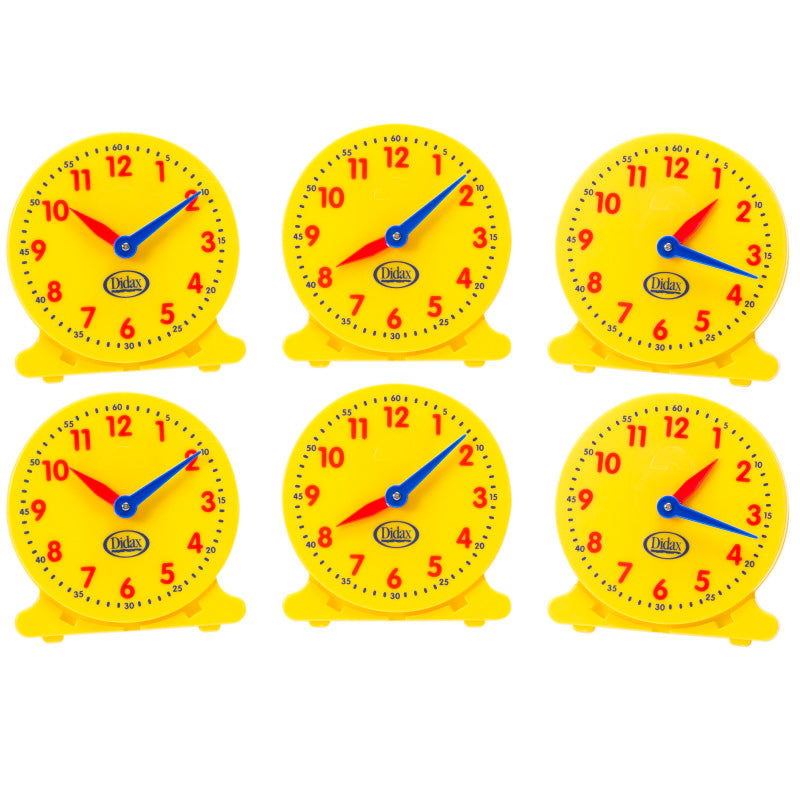 DIDAX - 5" Student Clocks, Set of 6