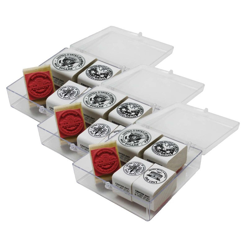 READY 2 LEARN - Coin Stamps - Tails - 5 Per Set - 3 Sets