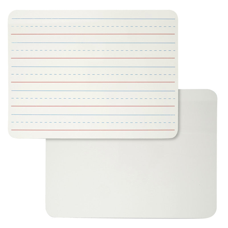 Dry Erase Board, Two-Sided Lined/Plain, 9" x 12"