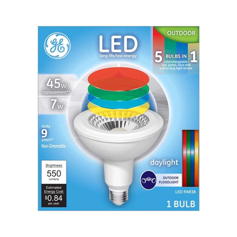 GE - GE PAR38 E26 (Medium) LED Floodlight Bulb Daylight 45 Watt Equivalence 1 pk