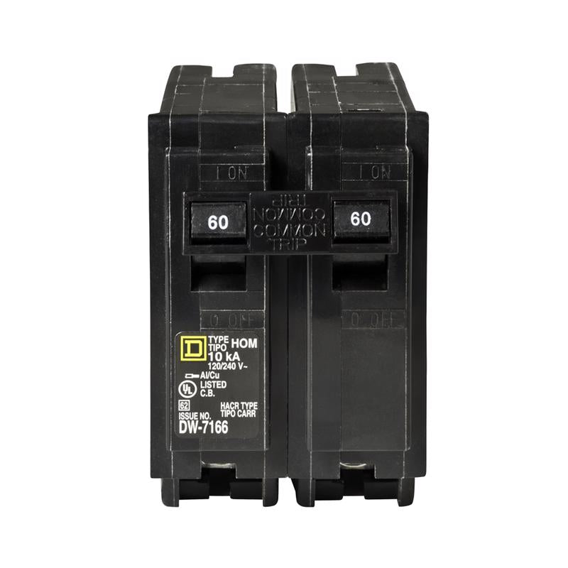 SQUARE D - Square D HomeLine 60 amps Standard 2-Pole Circuit Breaker