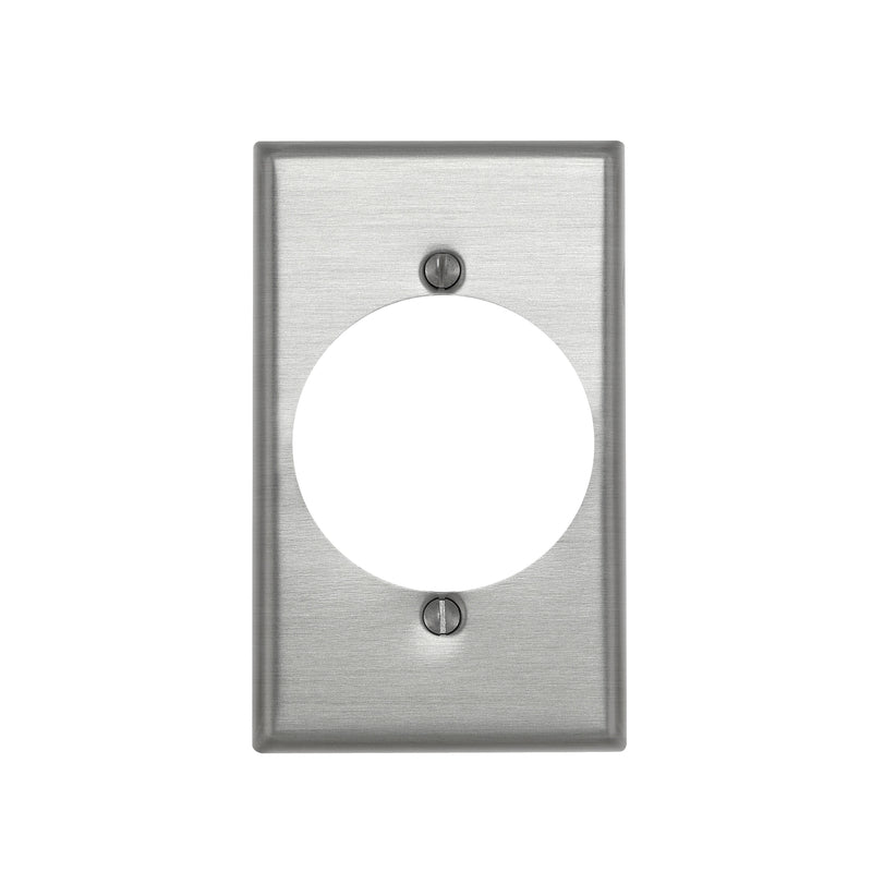 LEVITON - Leviton 1 gang Aluminum Single Outlet Wall Plate 1 pk