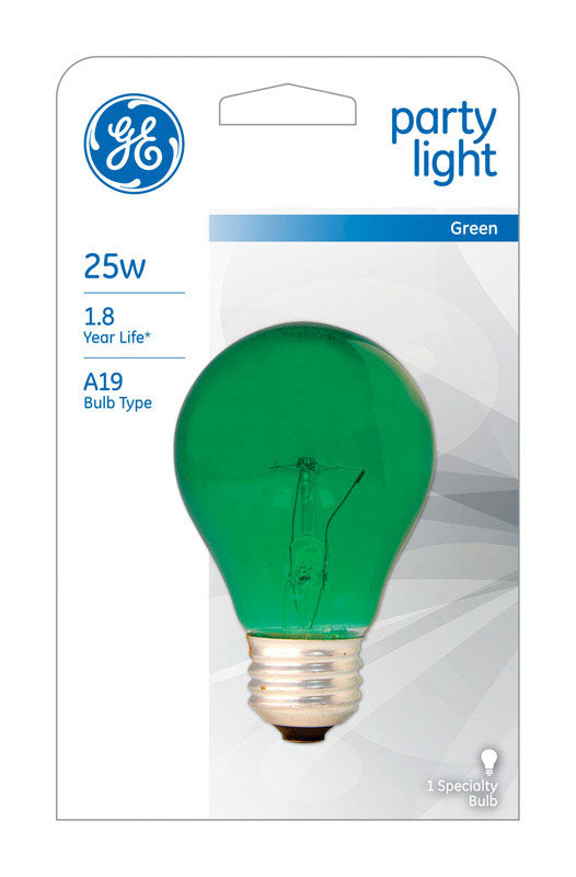 GE - GE 25 W A19 Decorative Incandescent Bulb E26 (Medium) Soft White 1 pk