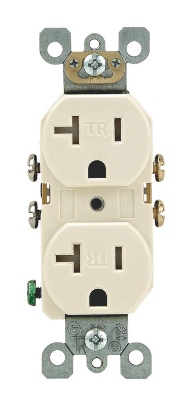 LEVITON - Leviton 20 amps 125 V Duplex Light Almond Tamper Resistant Outlet 5-20R 1 pk