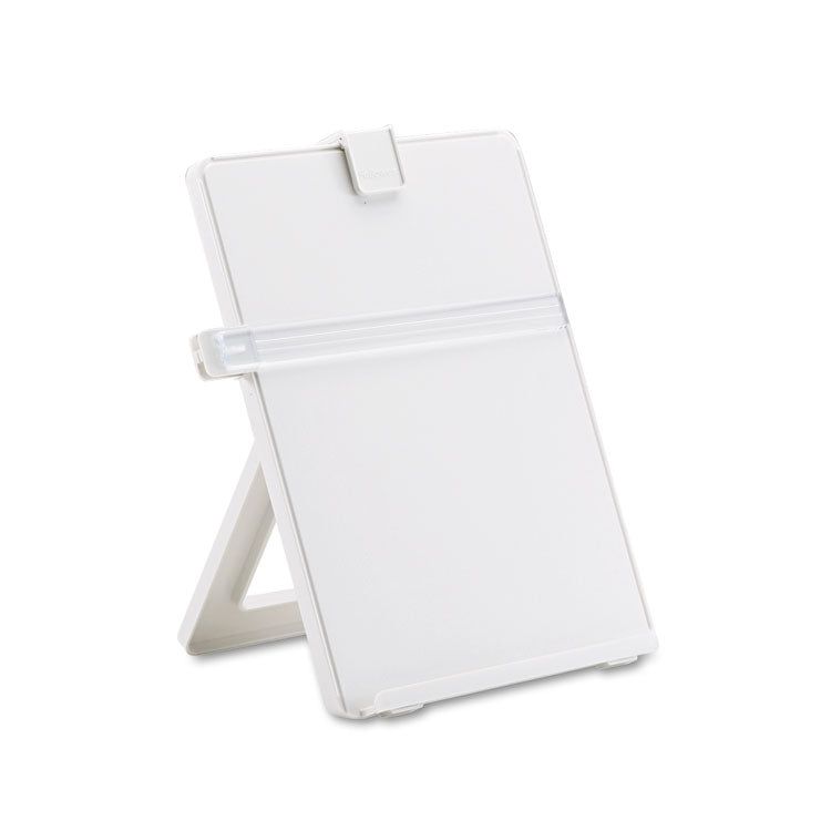 Fellowes - Non-Magnetic Desktop Copyholder, 25 Sheet Capacity, Plastic, Platinum