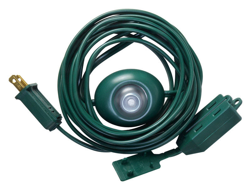 WOODS - Woods Indoor 15 ft. L Green Extension Cord with Switch 16/2