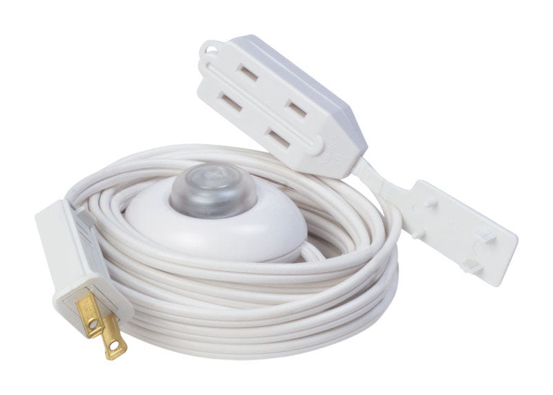 WOODS - Woods Indoor 15 ft. L White Extension Cord with Switch 16/2