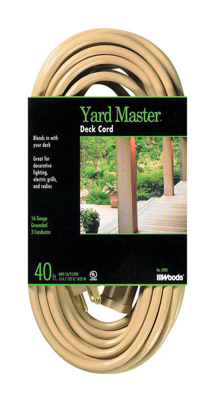 WOODS - Woods Yard Master Outdoor 40 ft. L Beige Extension Cord 16/3