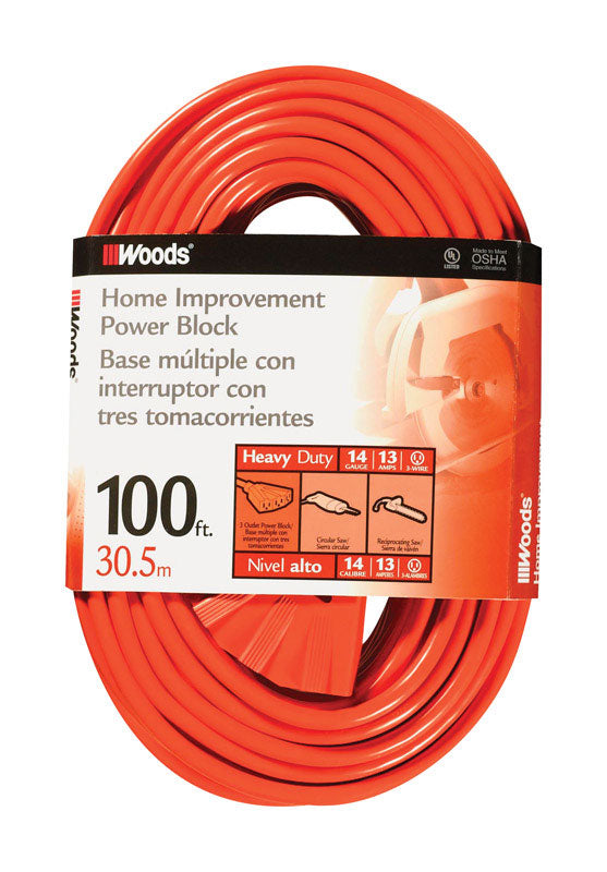 WOODS - Woods 14/3 SJTW 300 V 100 ft. L Power Cord