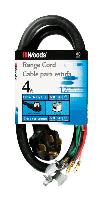WOODS - Woods 6/2, 8/2 SRDT 250 V 4 ft. L Range Cord
