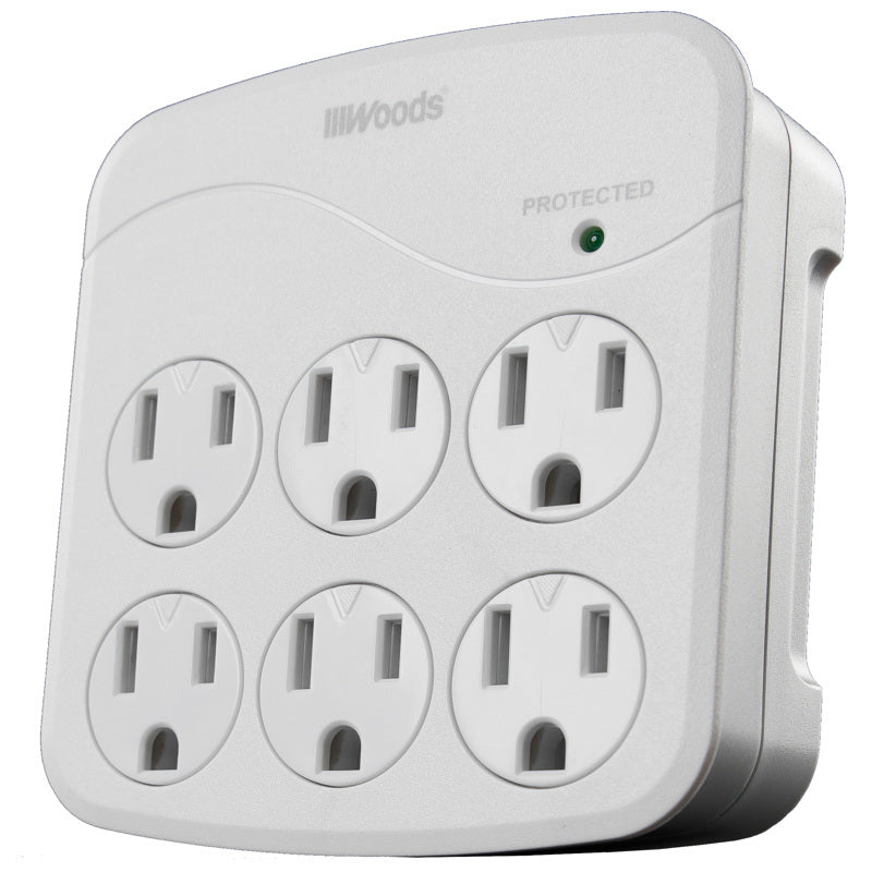 SOUTHWIRE - Southwire Woods 6 outlets Wall Tap White 1440 J