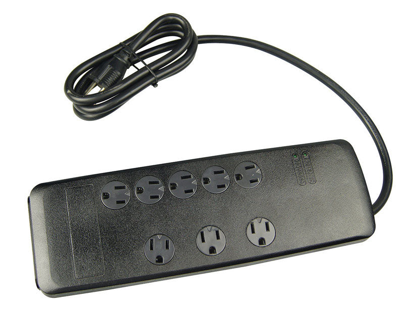 SOUTHWIRE - Southwire Woods 8 outlets Power Strip w/Surge Protection Black 3540 J