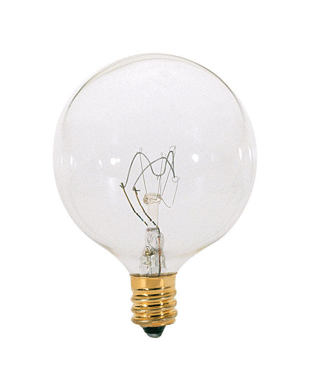 SATCO - Satco 25 W G16.5 Decorative Incandescent Bulb E12 (Candelabra) Soft White 2 pk - Case of 10 [S3727]