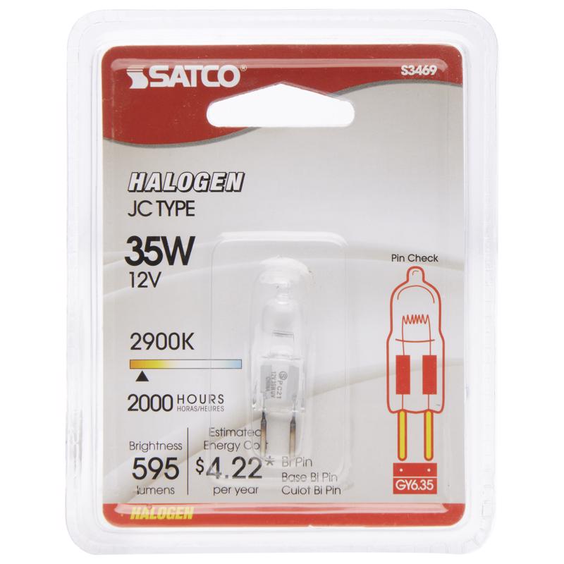 SATCO - Satco 35 W T4 Specialty Halogen Bulb 595 lm Warm White 1 pk - Case of 12