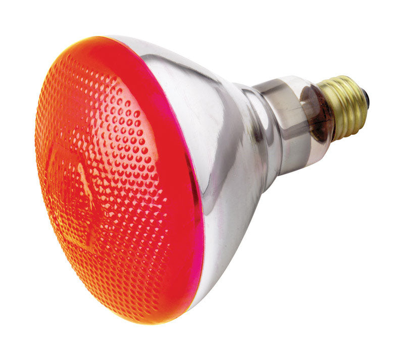 SATCO - Satco 100 W BR40 Reflector Incandescent Bulb E26 (Medium) Red 1 pk